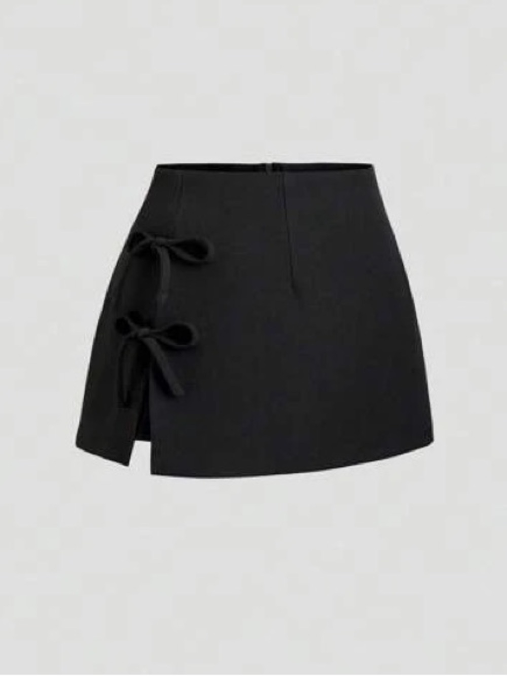 SHEIN Black Mini Skirt with Double Side Bows